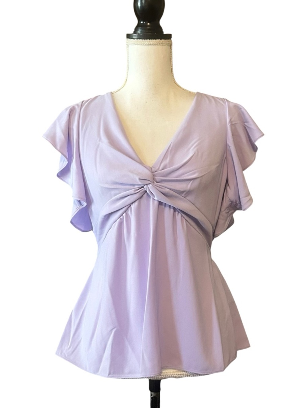 NWT 52seven Short Flutter Sleeve Spring Summer Top SZ Small in Lavender